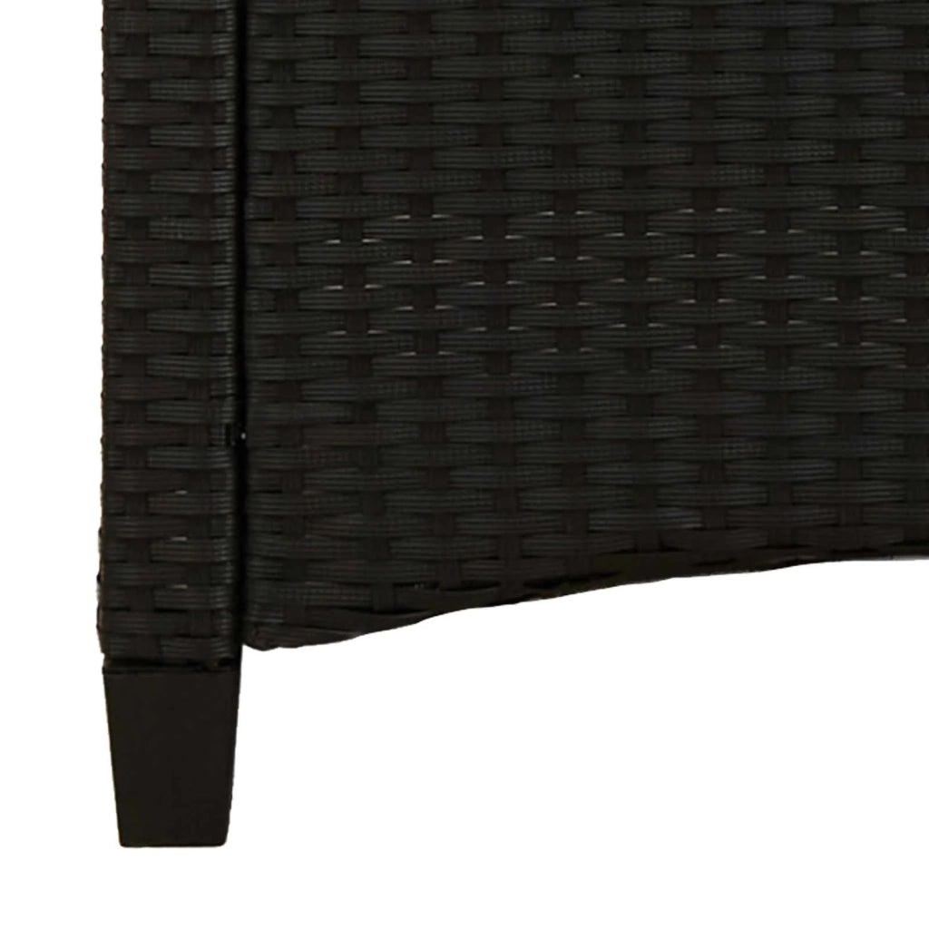 Panchina da giardino con cuscino Nero 105 x 60 x 112 cm 42026849
