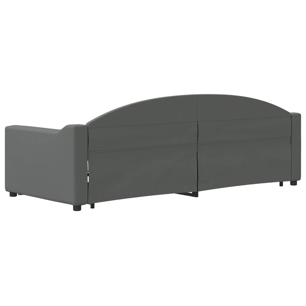 Divano letto | Sof¨¤ letto | Letto singolo Estraibile Cassetti Grigio Scuro 80x200cm Tessuto
