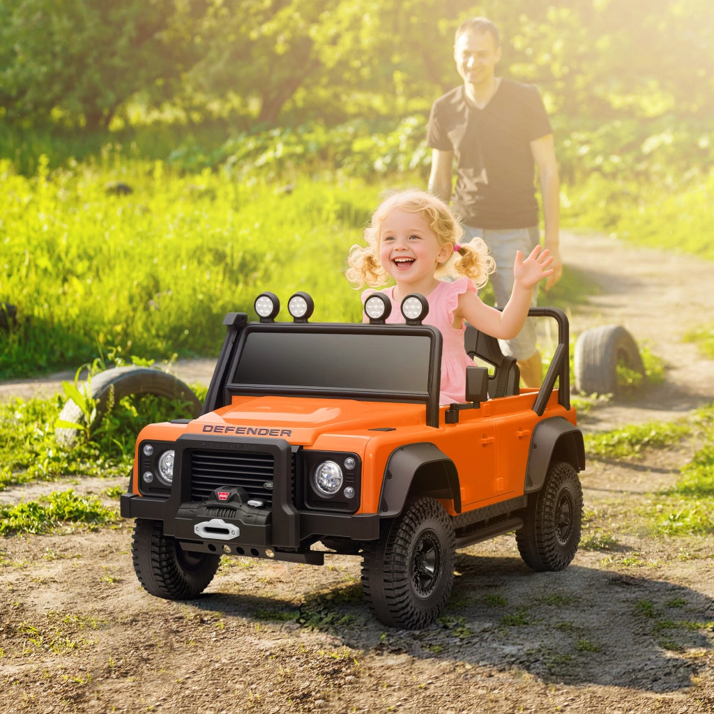 Auto Elettrica per Bambini ¨C zephmum ¨C Arancione con Telecomando e Luci LED