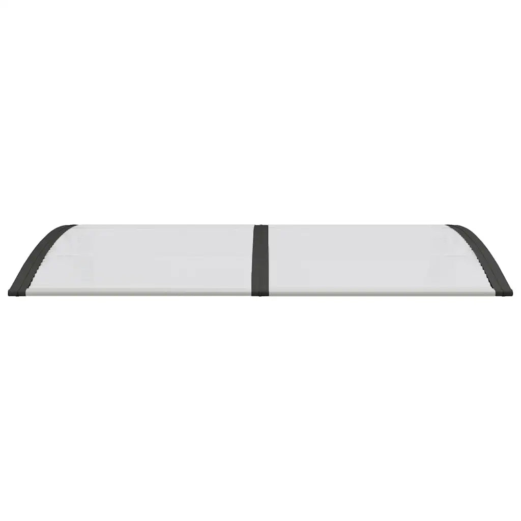 Tettoia per Porta Nero e Trasparente 150x75 cm in Policarbonato 153576