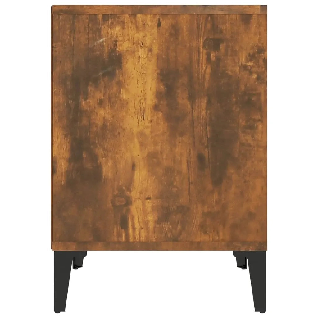 Comodino-Tavolino da notte Rovere Fumo 40x35x50 cm 954885