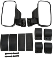 Specchio retrovisore fissa in plastica per sostituzione UTV - Set di 2 viti in acciaio inossidabile - Montaggio con vite da 1,75/2 pollici - Nero - Specchi