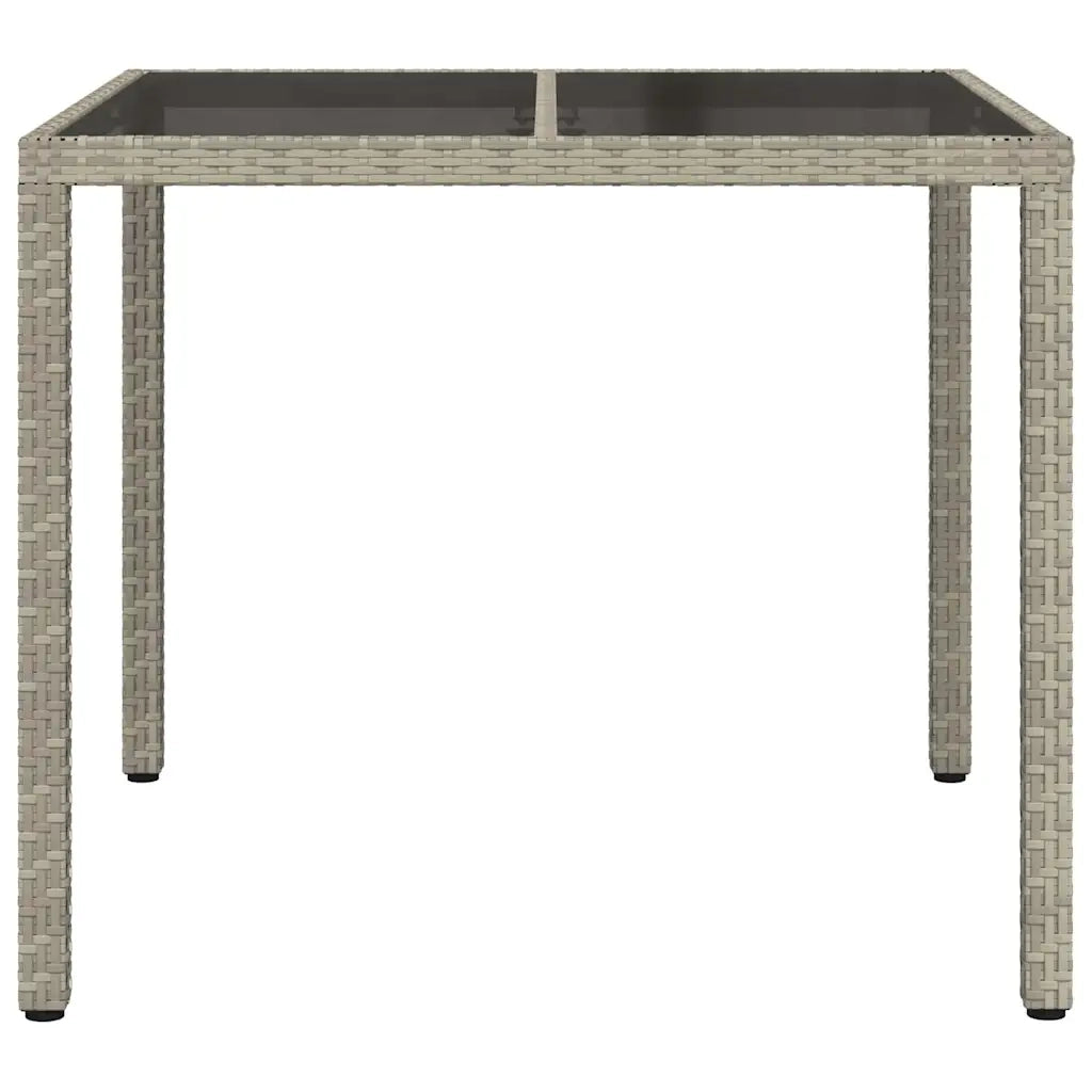 Tavolo da Giardino | Tavolino da esterno Grigio 90 x 90 x 75 cm polyrattan