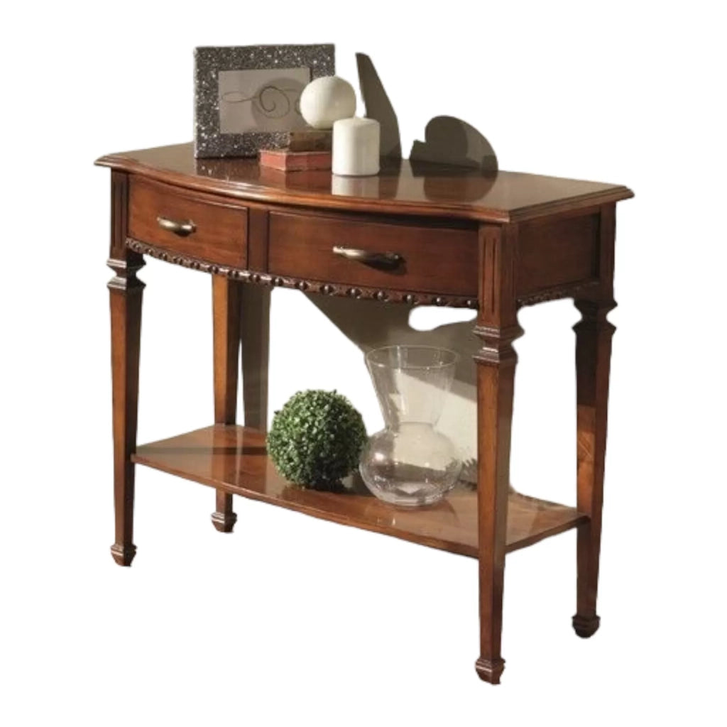 Consolle in legno sagomata finitura bassano misura l.93 p.42 h.78 - Mobili 2G