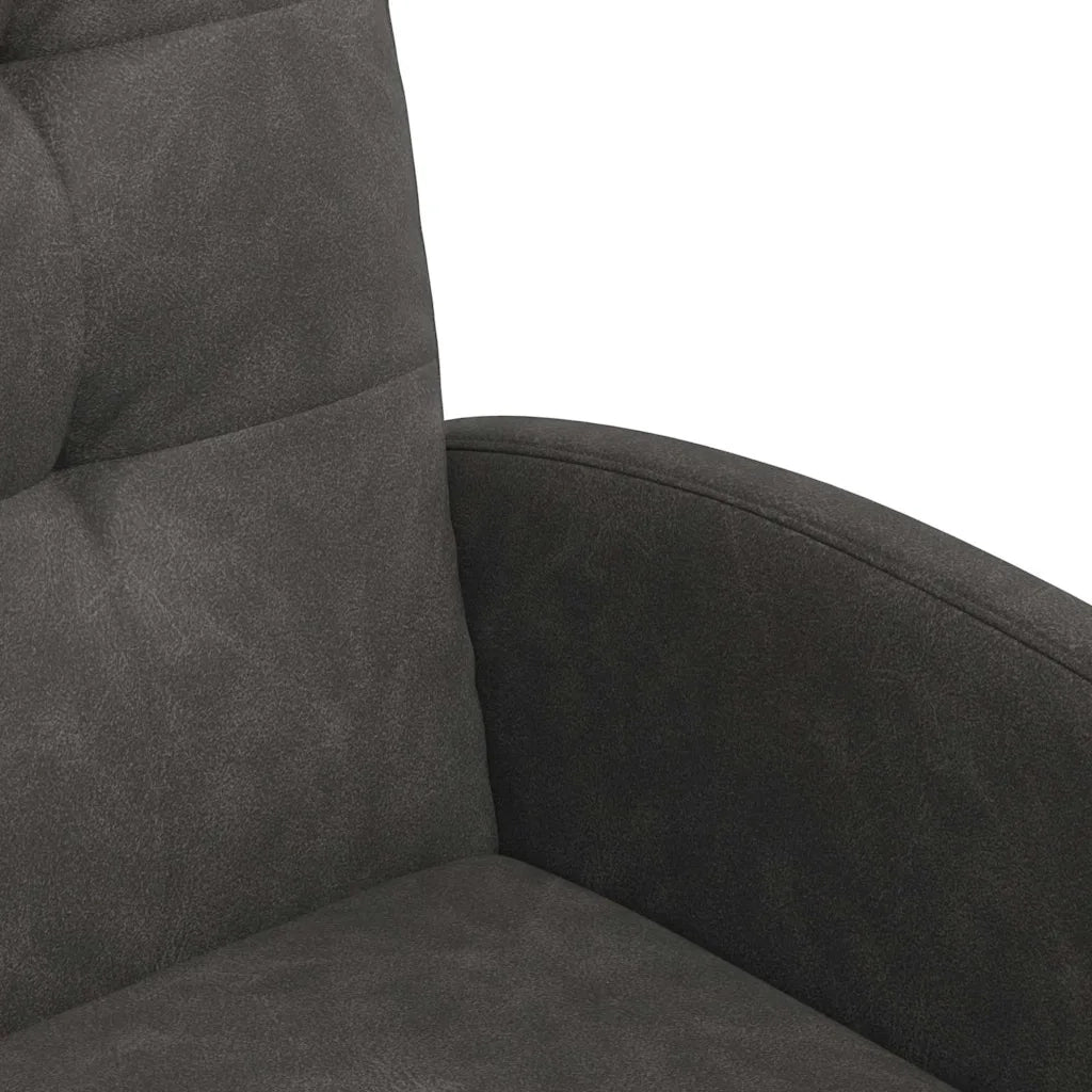Sedie da Pranzo con Ruote con ruote 2 pcs Nero 58 x 67 x 97 cm 42017892