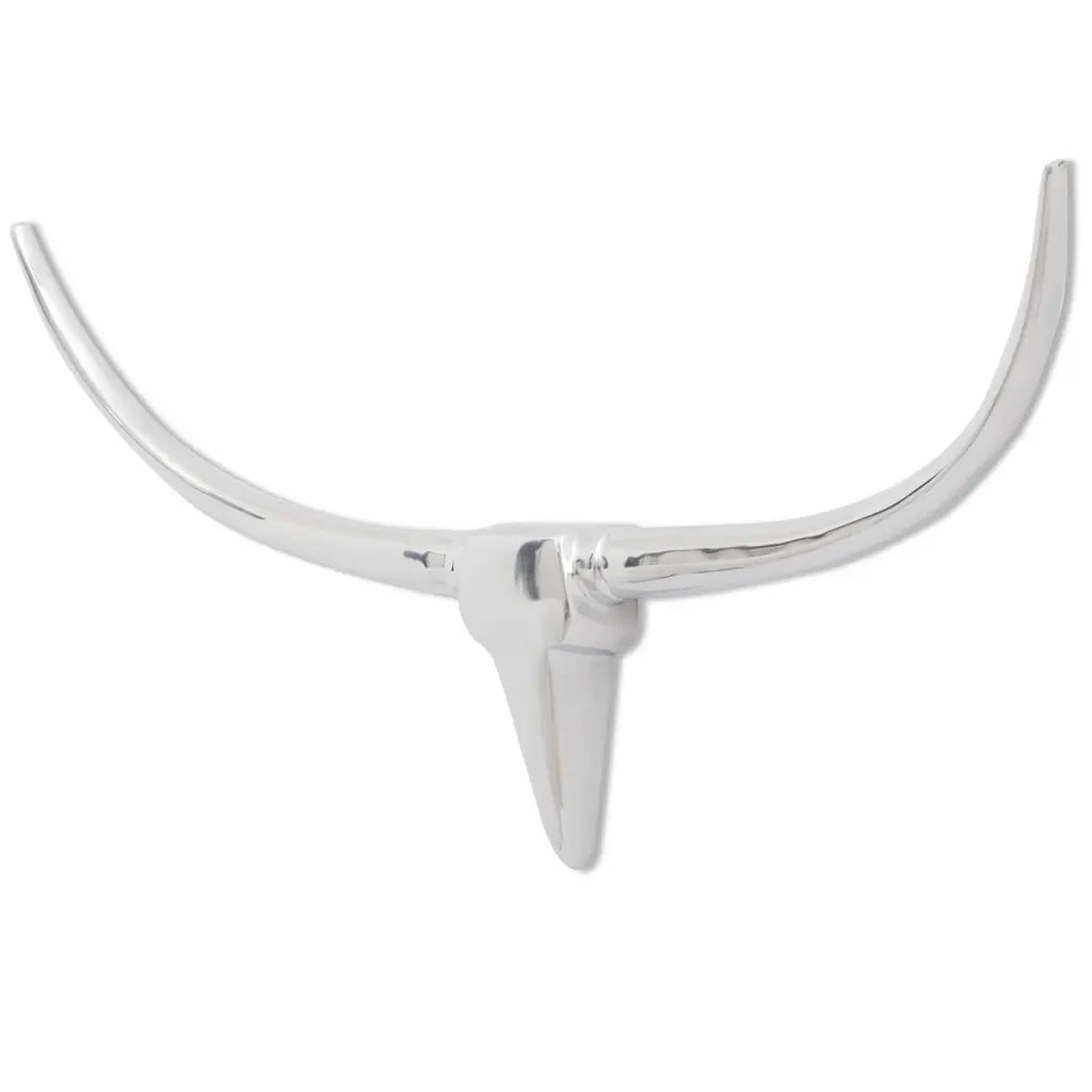 Decorazione da Parete Testa di Toro in Alluminio Argento 96 cm 242337
