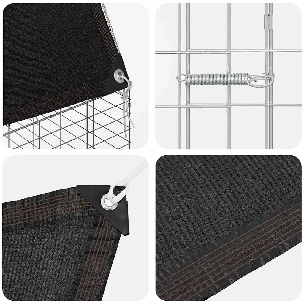 Gabbia per Conigli Argento 400 x 100 x 210 cm Acciaio zincato