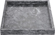 Scheda di servizio 60x60 con superficie in marmo, supporto per oggetti da toeletta, decorazione per la casa, nero, 25cm