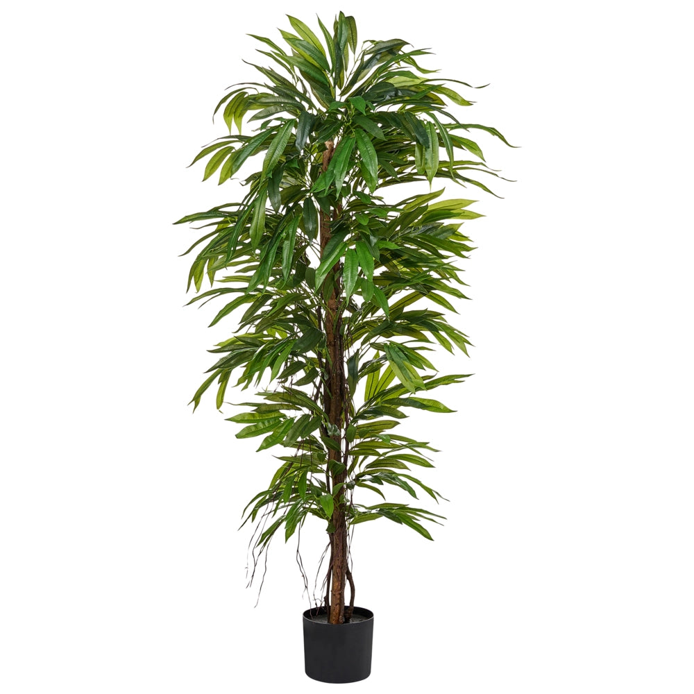 Pianta artificiale in vaso in materiale sintetico, 155 cm, accessorio decorativo da interno