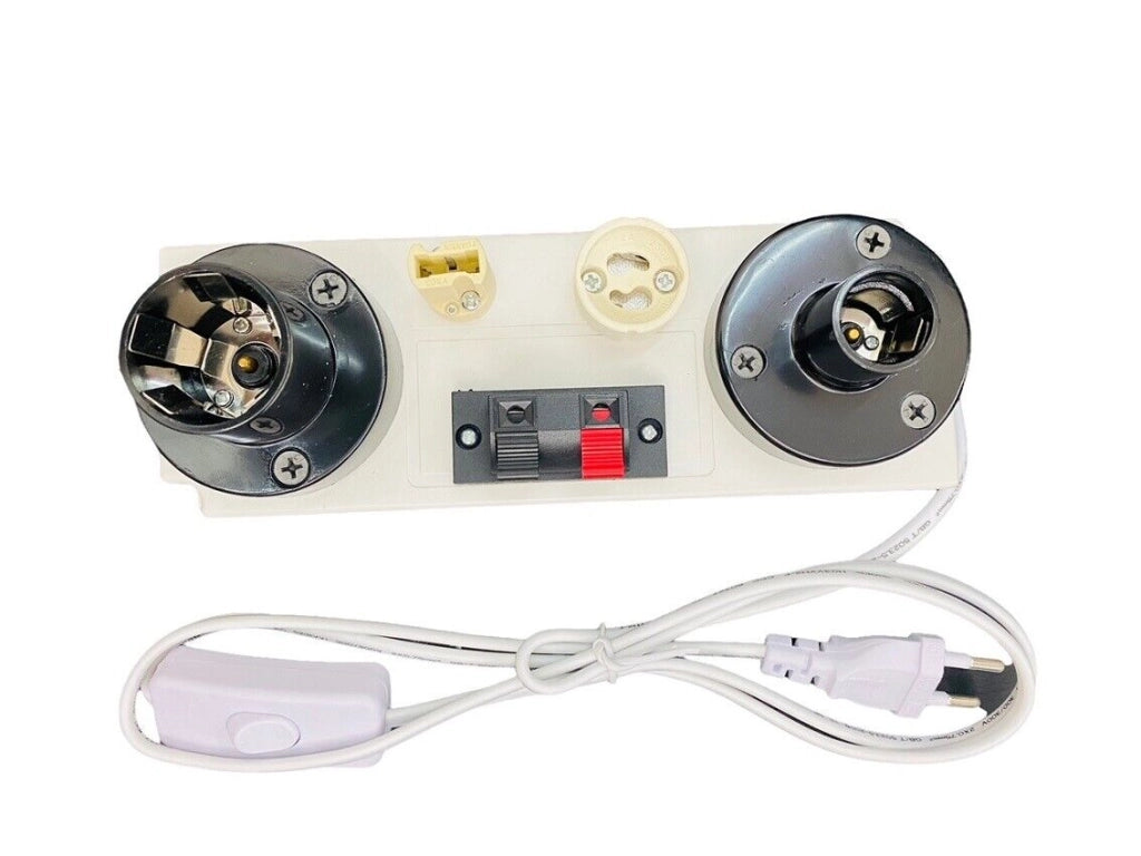 Banco Tester per provare Lampadine Led 220V attacco E27 G9 GU10 E14 Interruttore