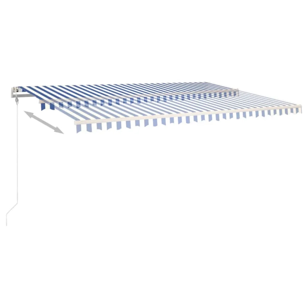 Tendada Sole Retrattile Automatica 500x350 cm Blu e Biancacod mxl 128278