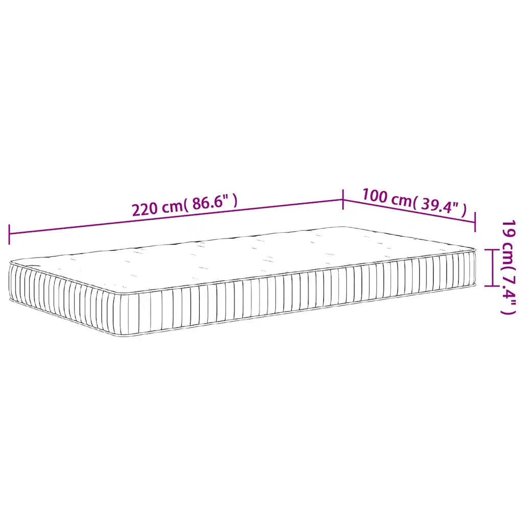 Materasso a Molle Insacchettate Medio 100x220 cm 372824