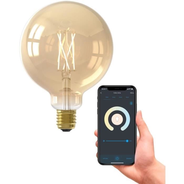 Lampadine connesse Calex LED Filamento connessa Globo ambra G125 E27