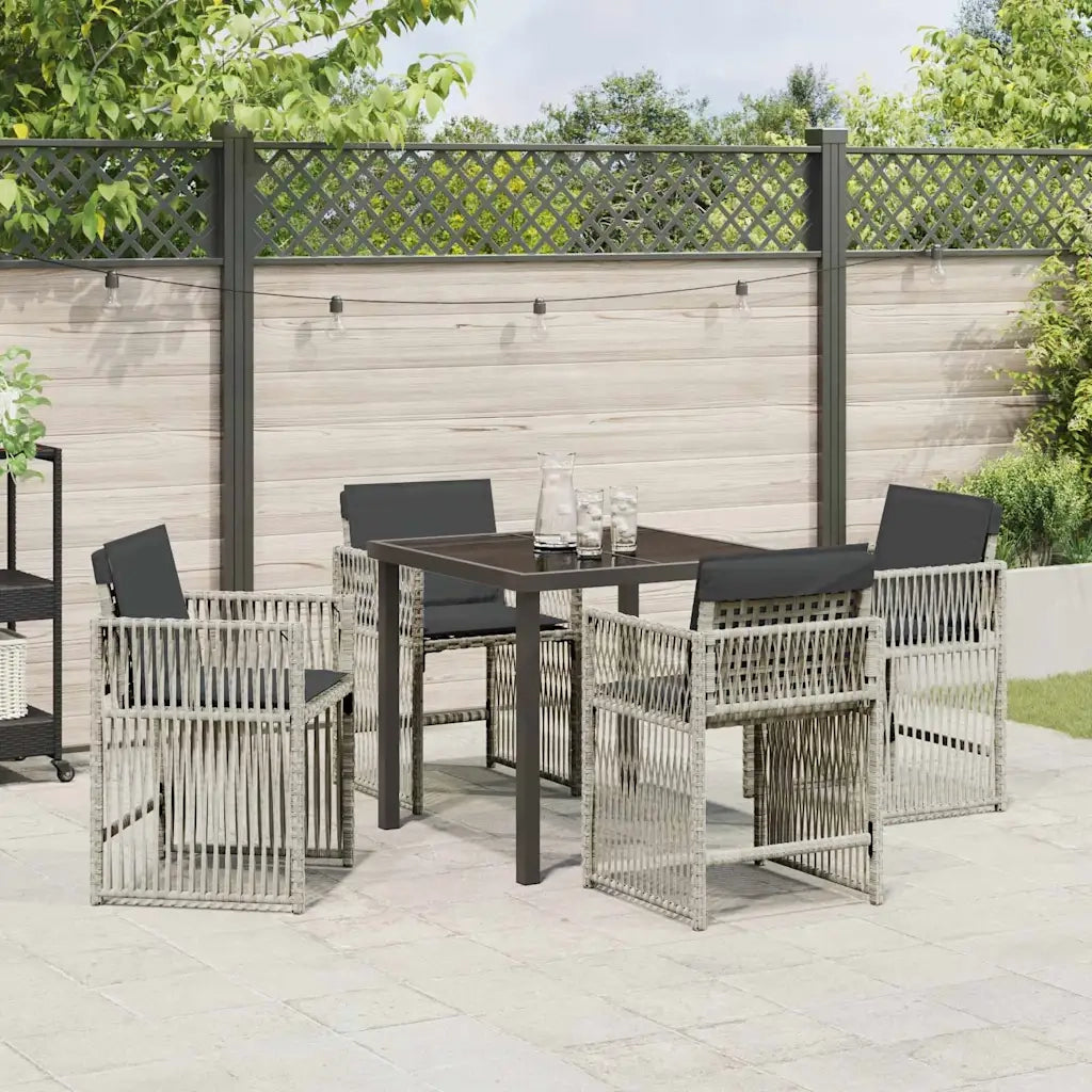 Set da Pranzo per Giardino 5 pcs Grigio chiaro 3380665