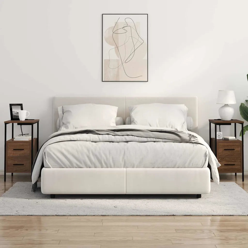 Comodino | Armadio da Notte | Mobiletto da notte con cassetto Rovere Marrone 30 x 48 x 61 cm