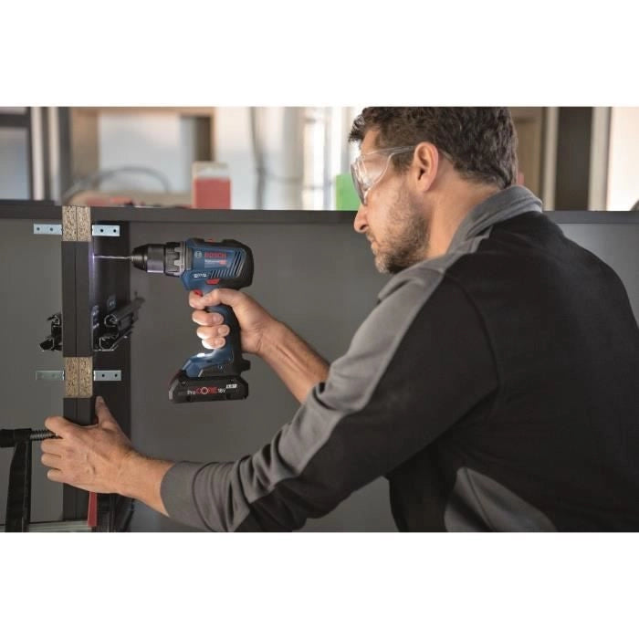Bosch Professional GSR 18V-21 + 3 batterie GBA 18V 2.0AH + Caricatore GAL 18V-20, consegnato in L-Case-0615990L888888