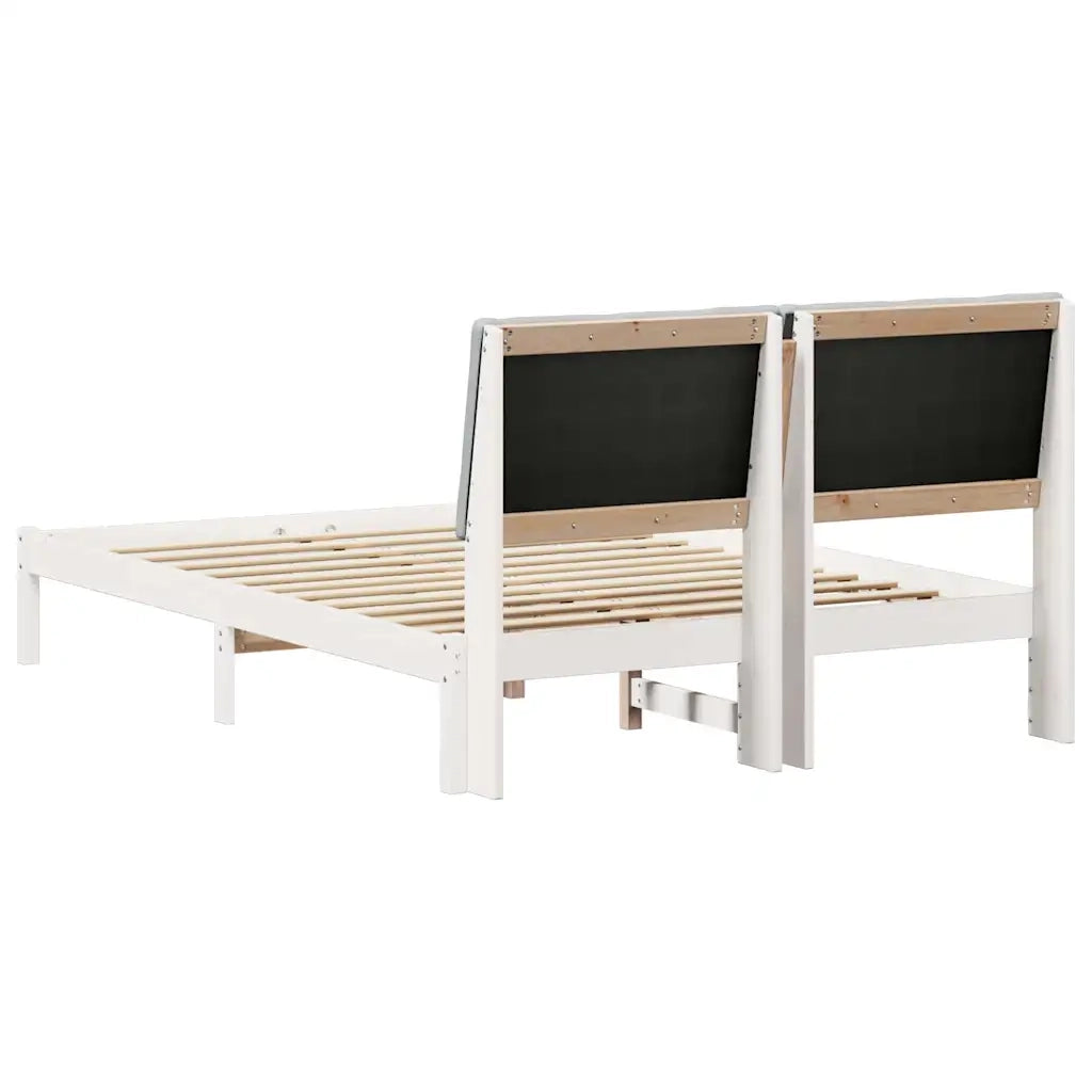 Struttura del Letto Bianco e grigio chiaro 160 x 200 cm