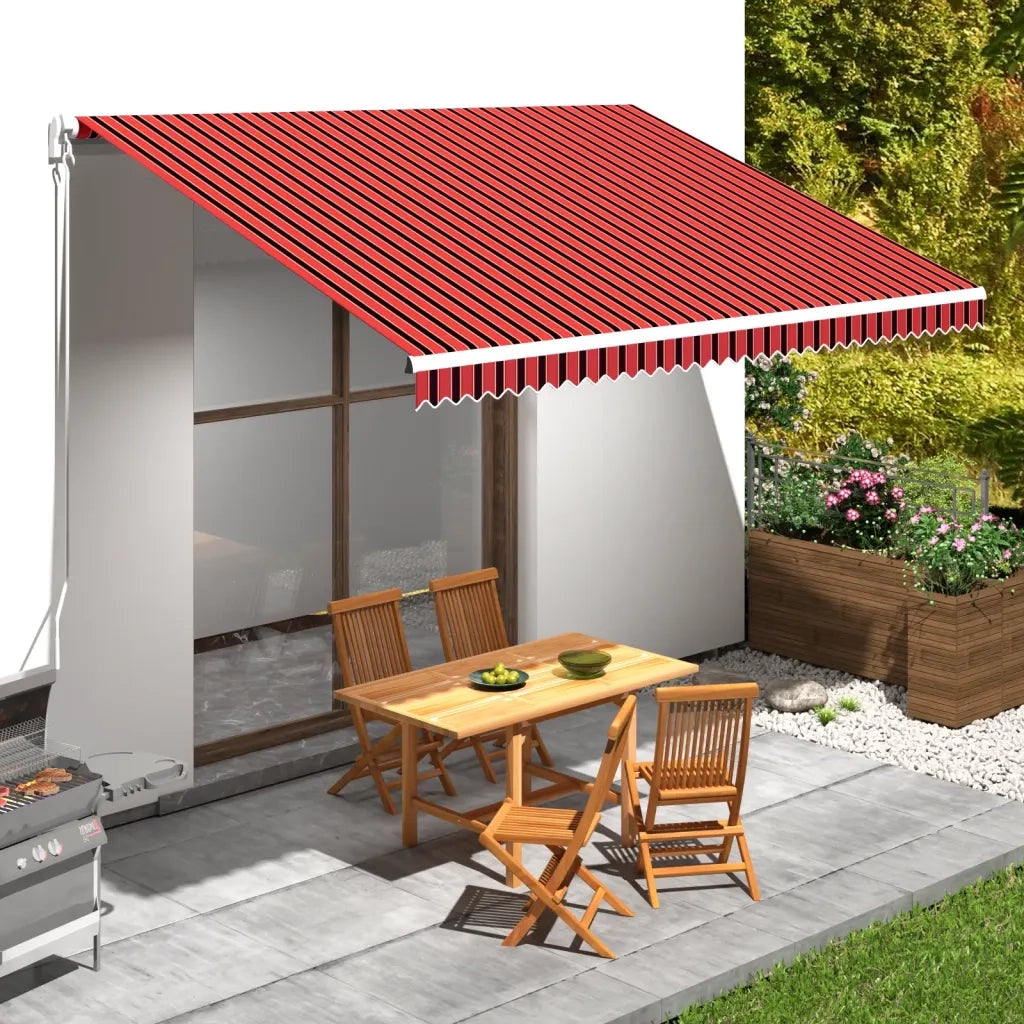 Tenda da Sole in Tela-Ricambio telo per tenda da sole Arancione e Marrone 4,5x3 m