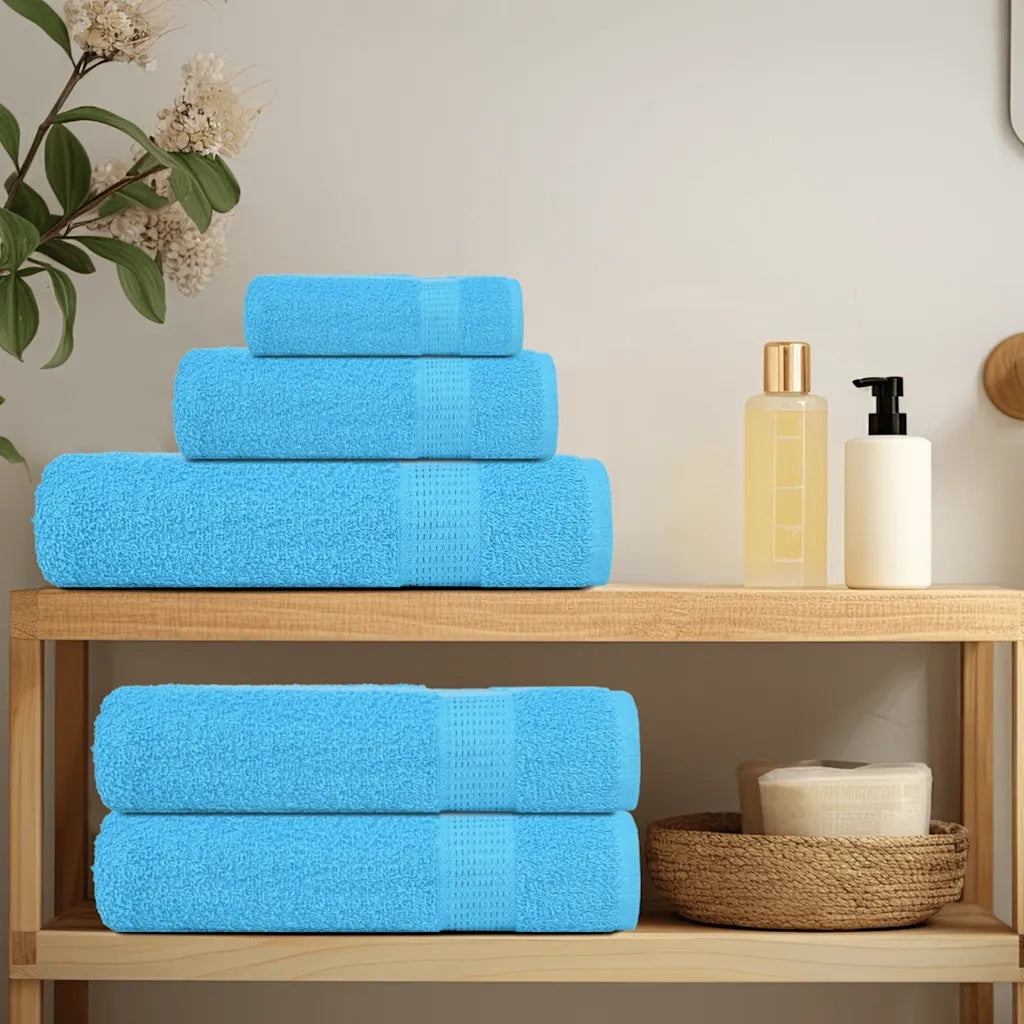 Asciugamani per sauna FROGN 4 pz Turchese 80x200 cm 360 g/m² 136984