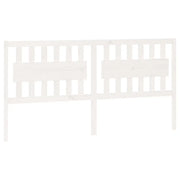 Testiera | Testata per Letto Bianca 185,5x4x100 cm Legno Massello di Pino