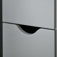 Mobile a Colonna da Bagno 15,2x29,8x118 cm in Legno Bianco e Grigio