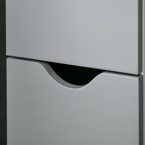 Mobile a Colonna da Bagno 15,2x29,8x118 cm in Legno Bianco e Grigio