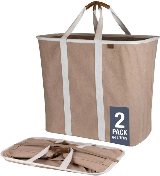 Opvoubara waschimpietto premium grande con maniglie, caddy pop-up XL con maniglie, 2 pezzi, colore moka