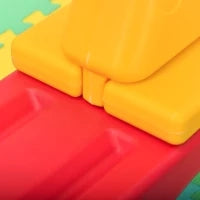 Altalena a Bilico con Maniglie Antiscivolo per Bambini Età 1-4 Anni, Plastica HDPE Atossica, 150x32x60cm, Multicolore
