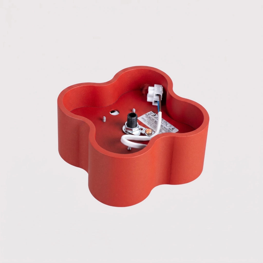 Plafoniera OVIO 1 rossa Gx53