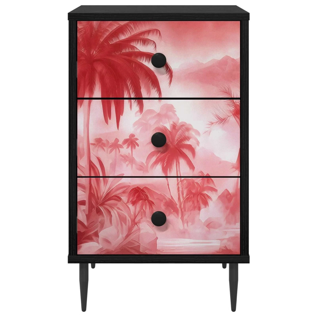 Armadio da Notte AACHEN 2 pz Rovere Nero 36 x 33 x 61 cm 8007344