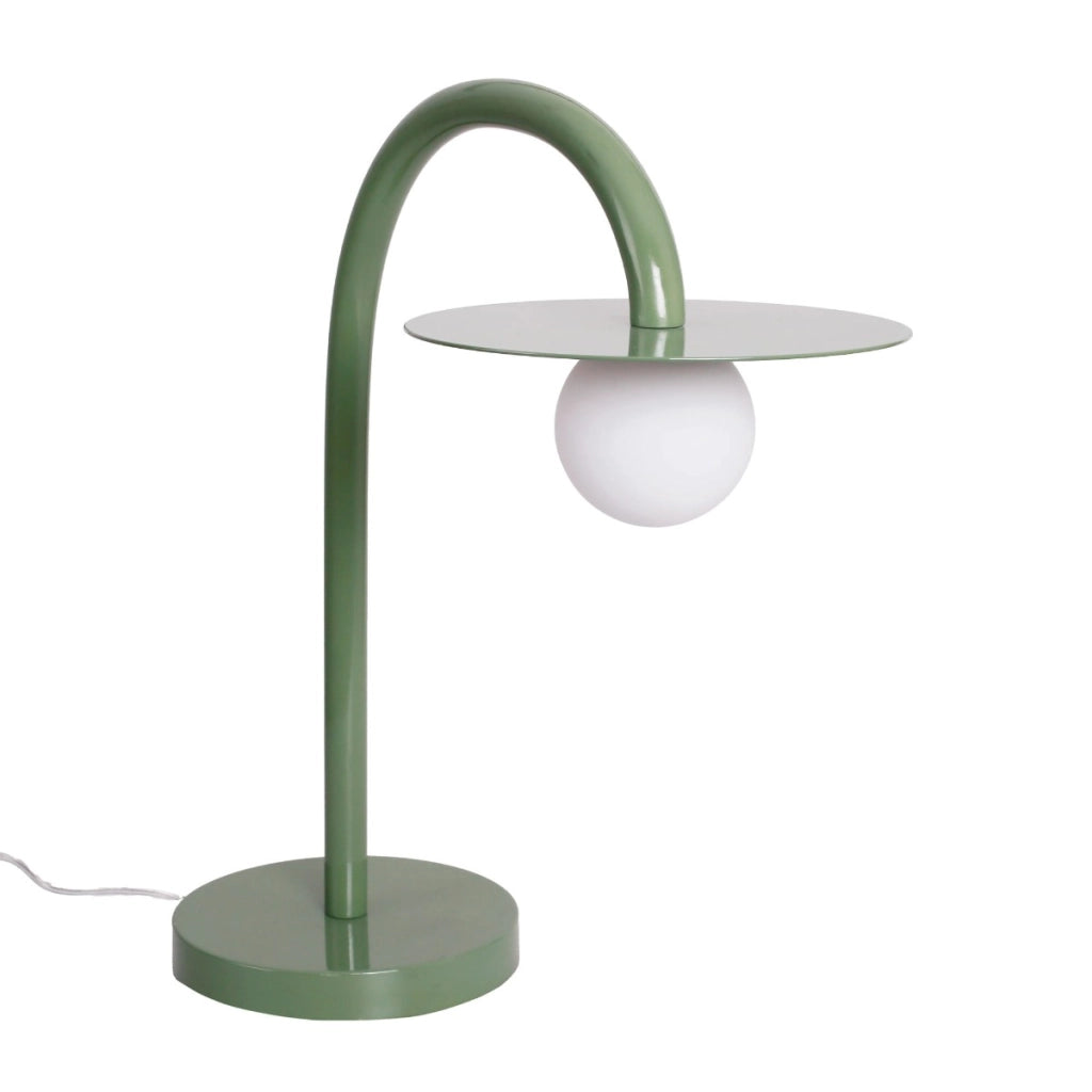 Lampada da tavolo moderna verde vetro LED 2W Enigma