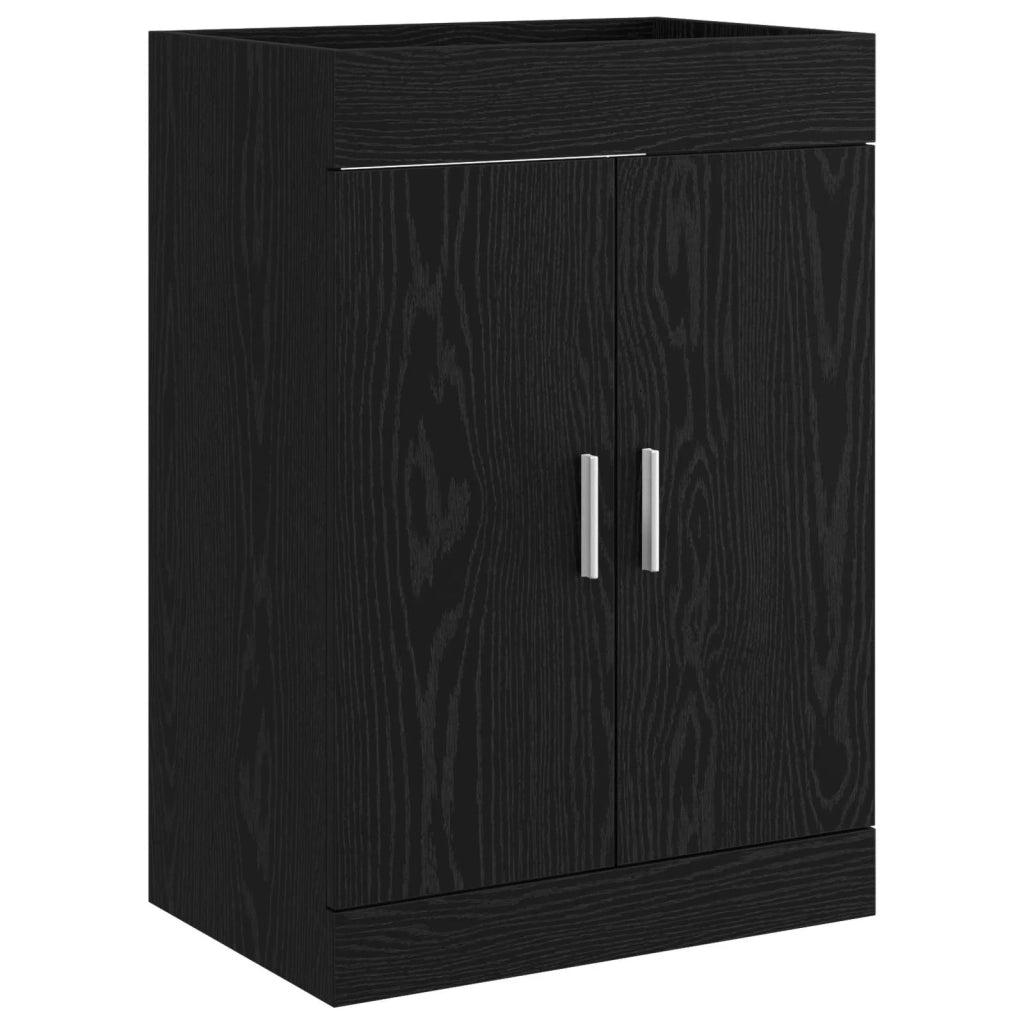 Mobiletto da Bagno Sotto Lavabo Rovere Nero 78,5 x 37,5 x 81 cm 890689
