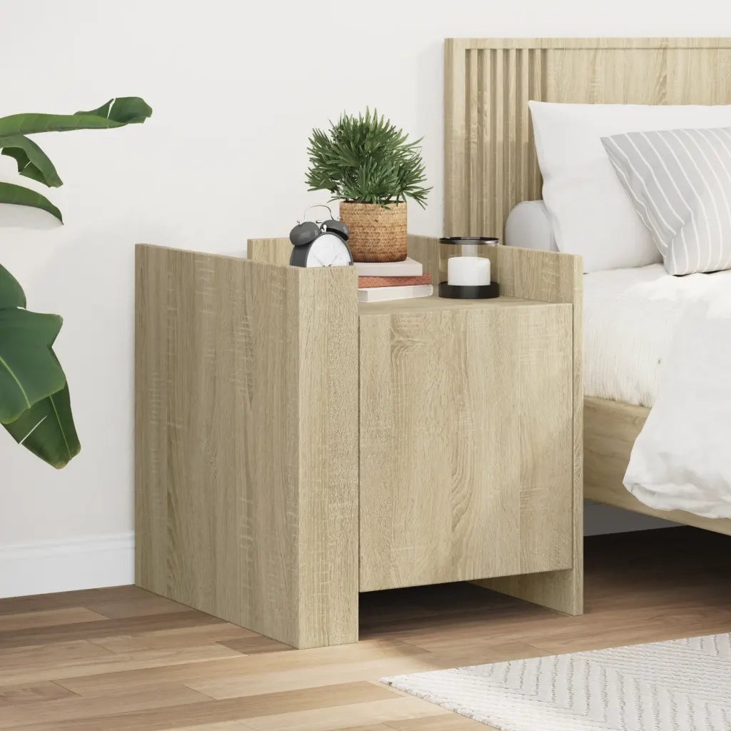 Comodino Rovere Sonoma 45x50x50 cm in Legno Multistrato 848299