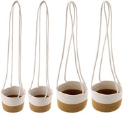 Pannelli di sostegno per piante in cotone - 4 pezzi - 14/20 cm - per uso interno/esterno - manufatti a maglia a mano - aumenta la vegetazione - vaso per piante