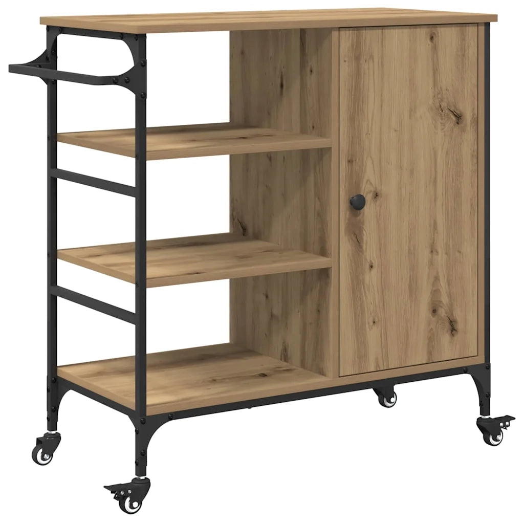 Carrello da Cucina Rovere artigianale 87,5 x 39 x 84,5 cm 871664