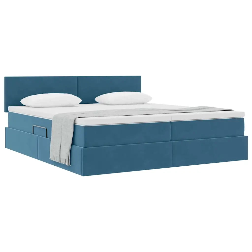 Letto con Contenitore con materasso Blu Scuro 90 x 200 cm 3370965