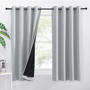 Veli - Veli 100% Verdusteratura - Tende Preinstallate 2 Pezzi - 140x160cm - Adatto per Salotto/Camera da Letto - Argento Grigio - Isolamento della Luce