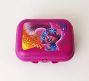 Twin Borsa da Picnic per Colazione e Spuntino, Dimensione 2, Trolls Rosa + Kiwi, Coperchio