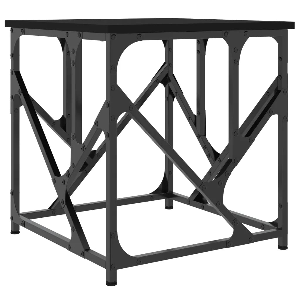 Tavolino da salotto | Tavolino da caff¨¨ | Tavolino da Soggiorno Nero 45x45x47,5 cm in Legno Multistrato