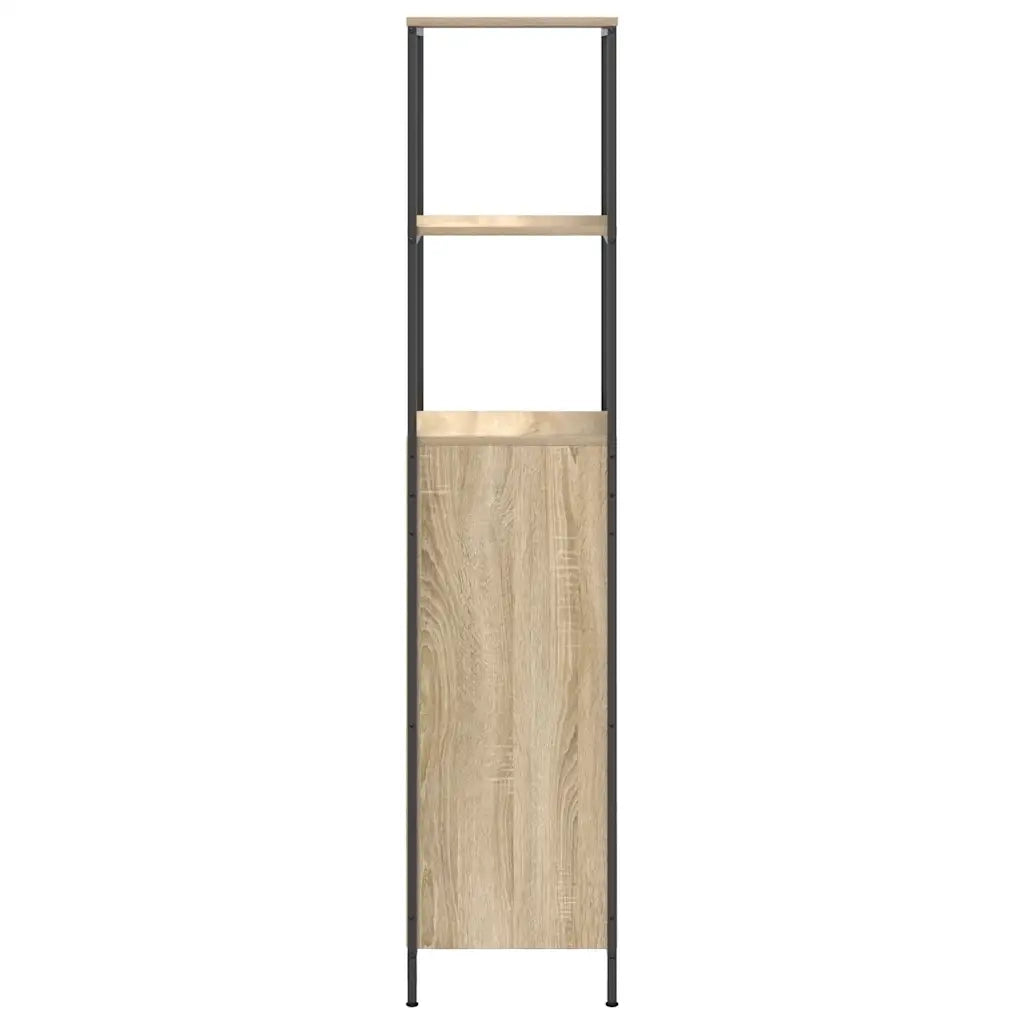vidaXL Mobile da Bagno con Ripiani Rovere Sonoma 36x35x165 cm