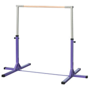 Barra da Ginnastica per Bambini 3+ Anni 194x121x92-150 cm in Acciaio e Legno Massello di Faggio Viola
