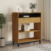 Tavolino da Bar-Tavolino da soggiorno-Tavolo FLAM 92x45x110 cm in Legno Massello di Pino
