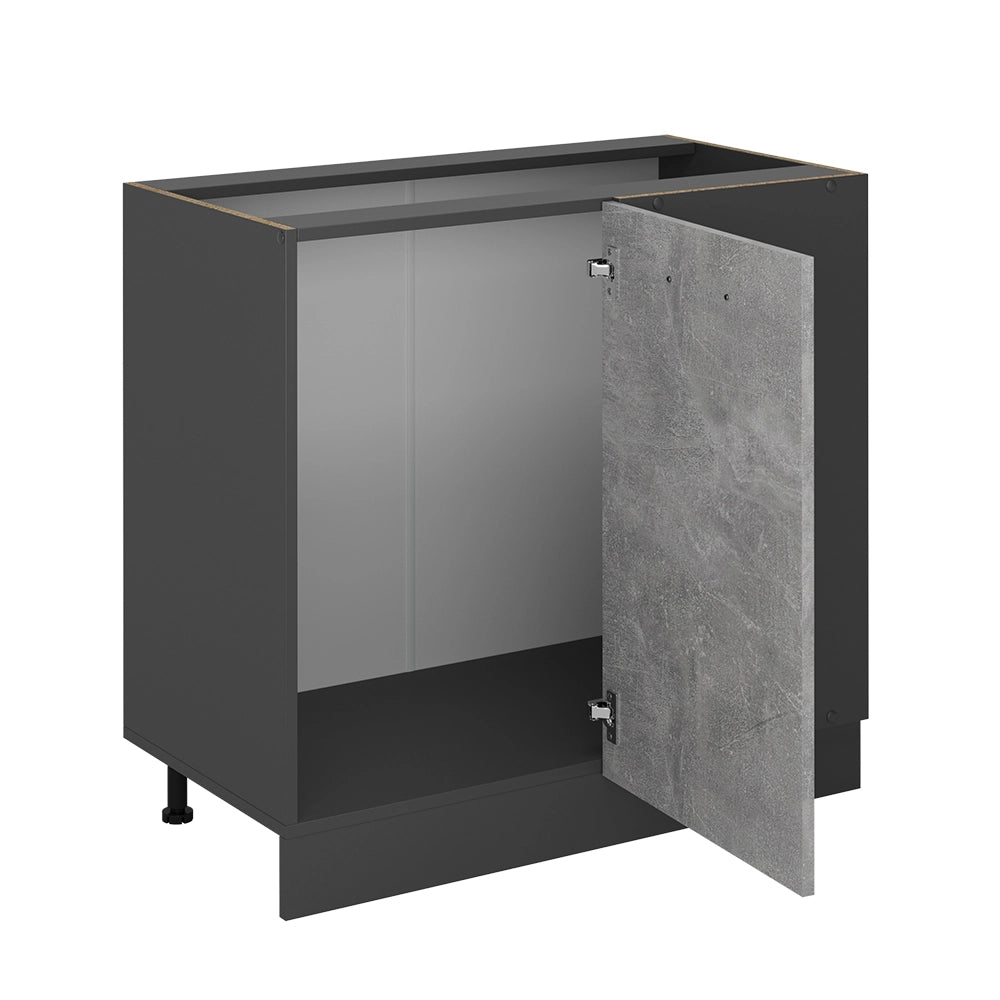 Mobile ad angolo cucina R-Line Calcestruzzo/Antracite 86 cm senza piano di lavoro Vicco