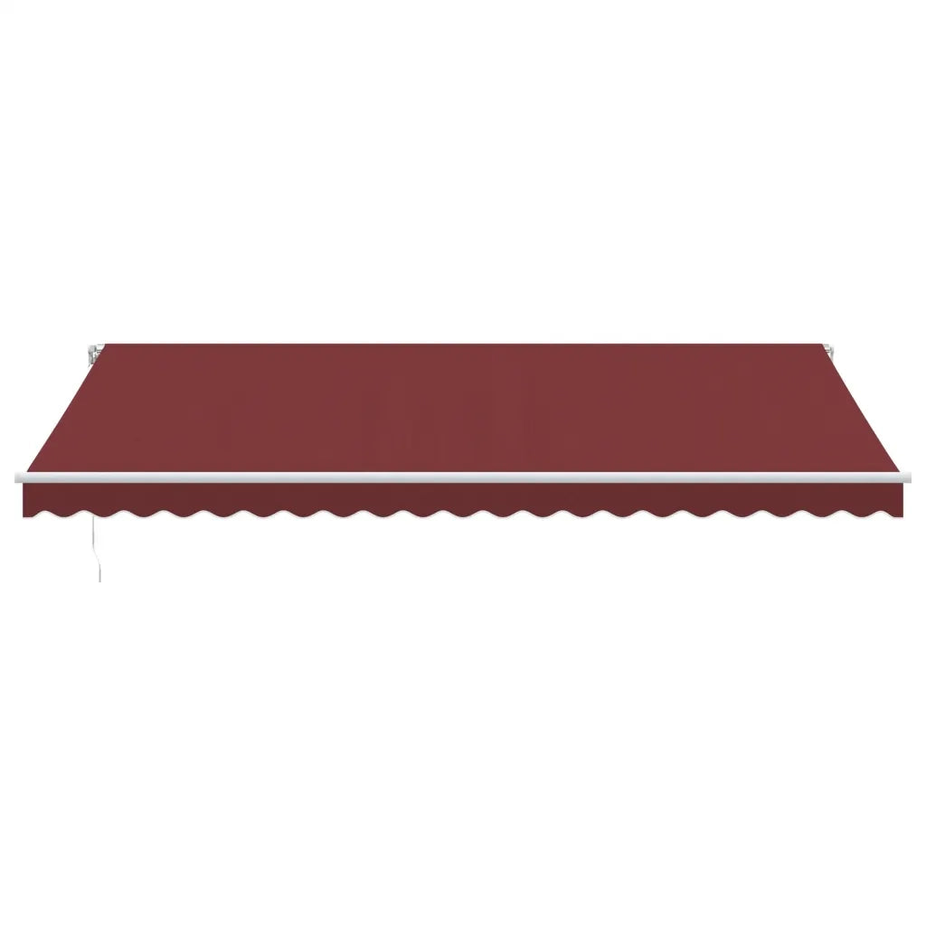 vidaXL Tenda da Sole Retrattile Manuale Bordò 500x350 cm