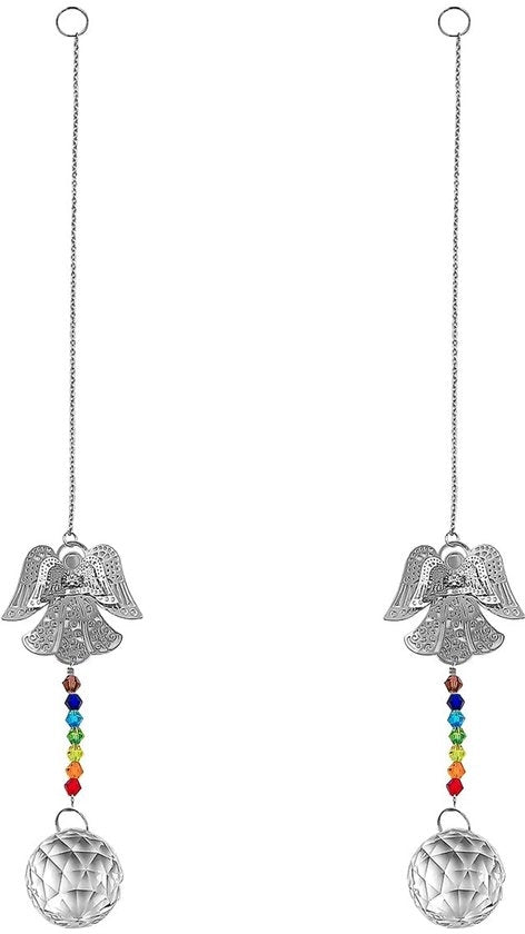 Decorazione per Finestre 2 PCS - Hangers a Cristalli - Cristallo K9 - Effetto Arcobaleno - Decorazione Esterna - Design Elegante - Decorazione per Finestre