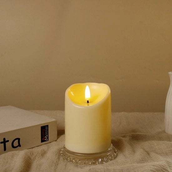 Lanterna acqua resistente - 1 pezzo - con luce LED - senza fili e sicura - 7,5*10cm - lanterna LED a scintillio - timer e alimentazione a batterie - plastica (senza batterie)-Stile 2