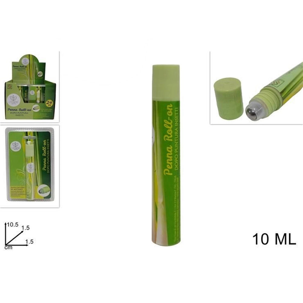 Trade Shop - Set 24pz Penna Roll-on Dopopuntura Insetti Zanzare 10ml Punta A Sfera In Acciaio 639597a -