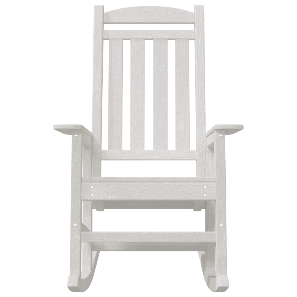 Sedia a dondolo da giardino  2 pcs Bianco 70x92x107.5 cm HDPE