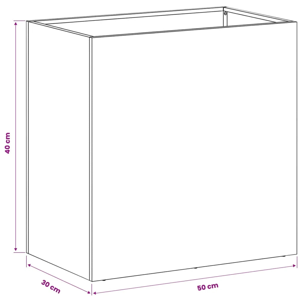 Vaso da giardino 2 pz Bianco 50 x 30 x 40 cm 8005515