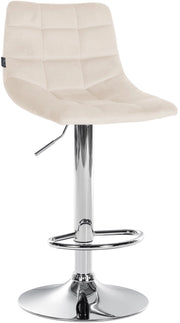 Sgabello Jerry Velvet crema,cromo